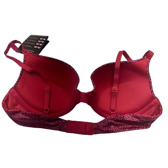 Maidenform Demi Coverage Bra Red-Pink Cheetah Print Style 09729 Women SZ 36B New - Picture 6 of 11